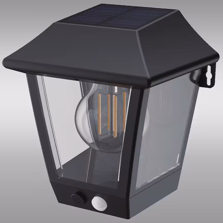 Kinkiet solarny z czujnikiem ruchu 46821 Black K1