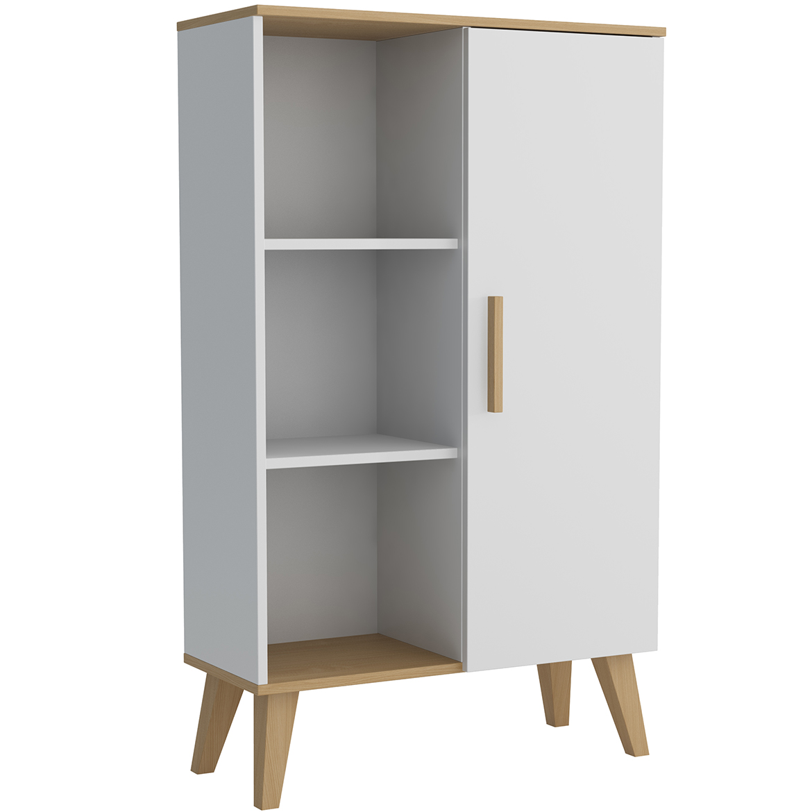 Witryna L Dita white/oak sonoma