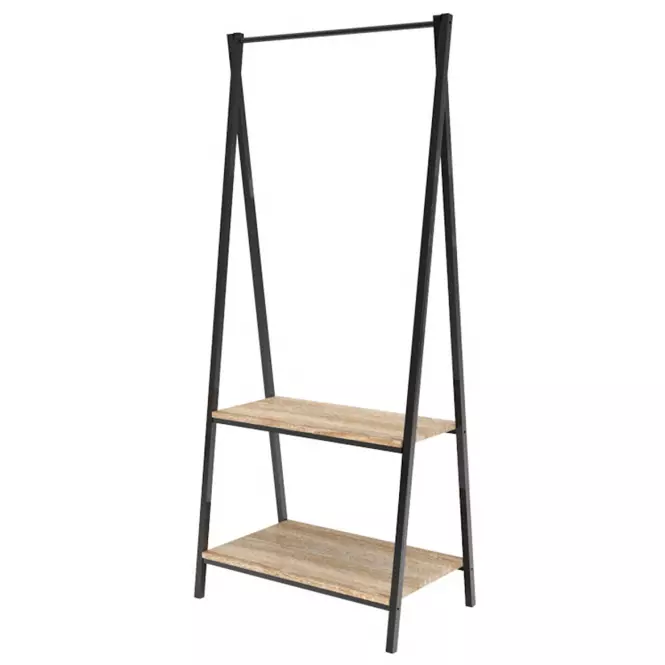 Wieszak z półkami 9328 naturalny/czarny