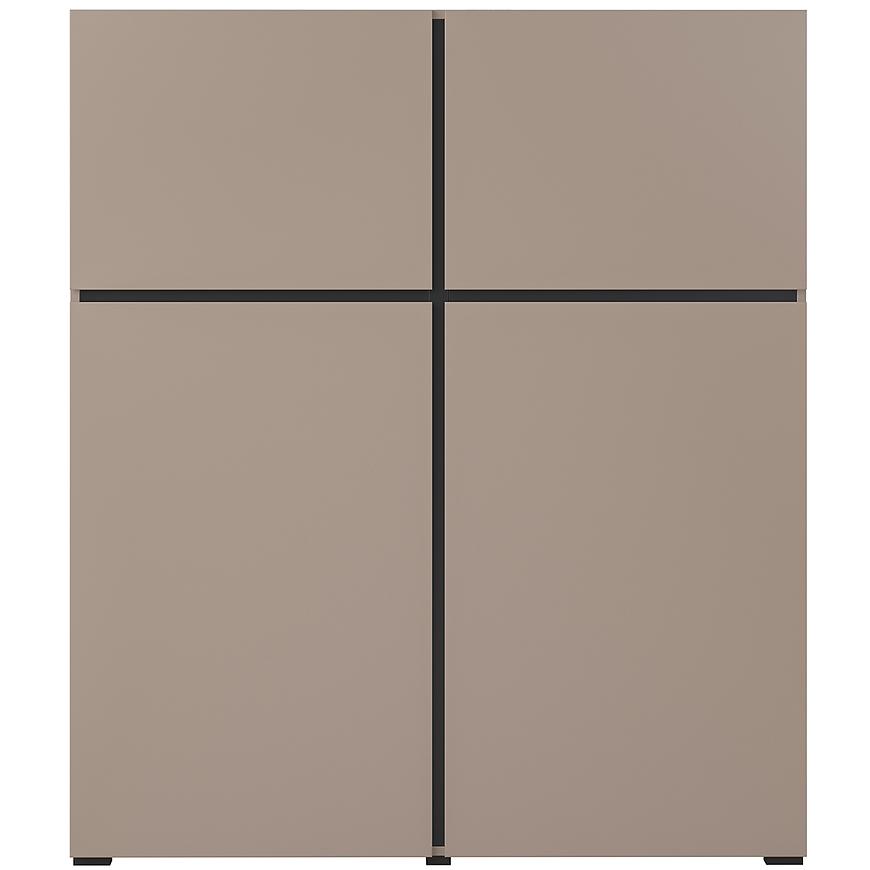 Komoda Wysoka Cross 4d Congo/Czarny