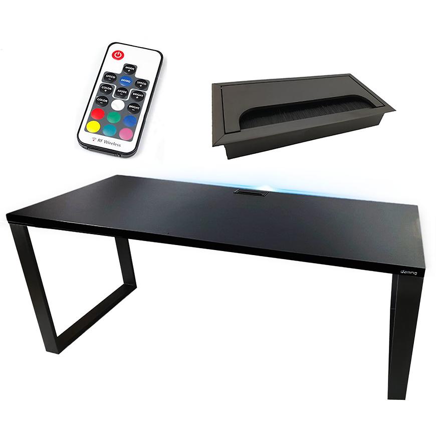 Biurko Gamingowe Top Loft Czarne 120x60x2.8 Model 2