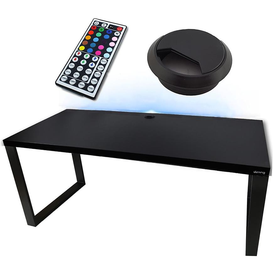 Biurko Gamingowe Low Loft Czarne 120x60x2.8 Model 2