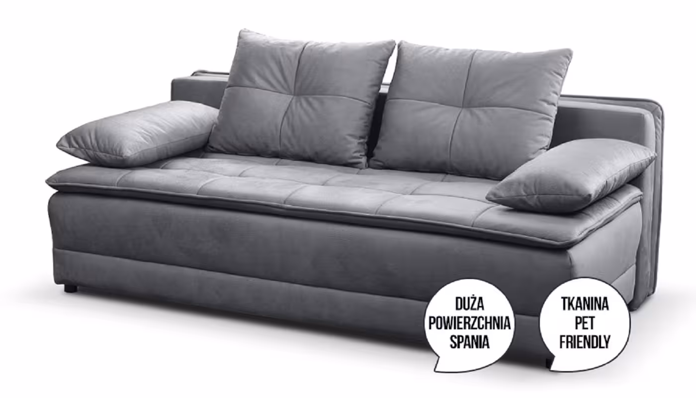 Sofa z funkcją spania Diori Lux popielaty