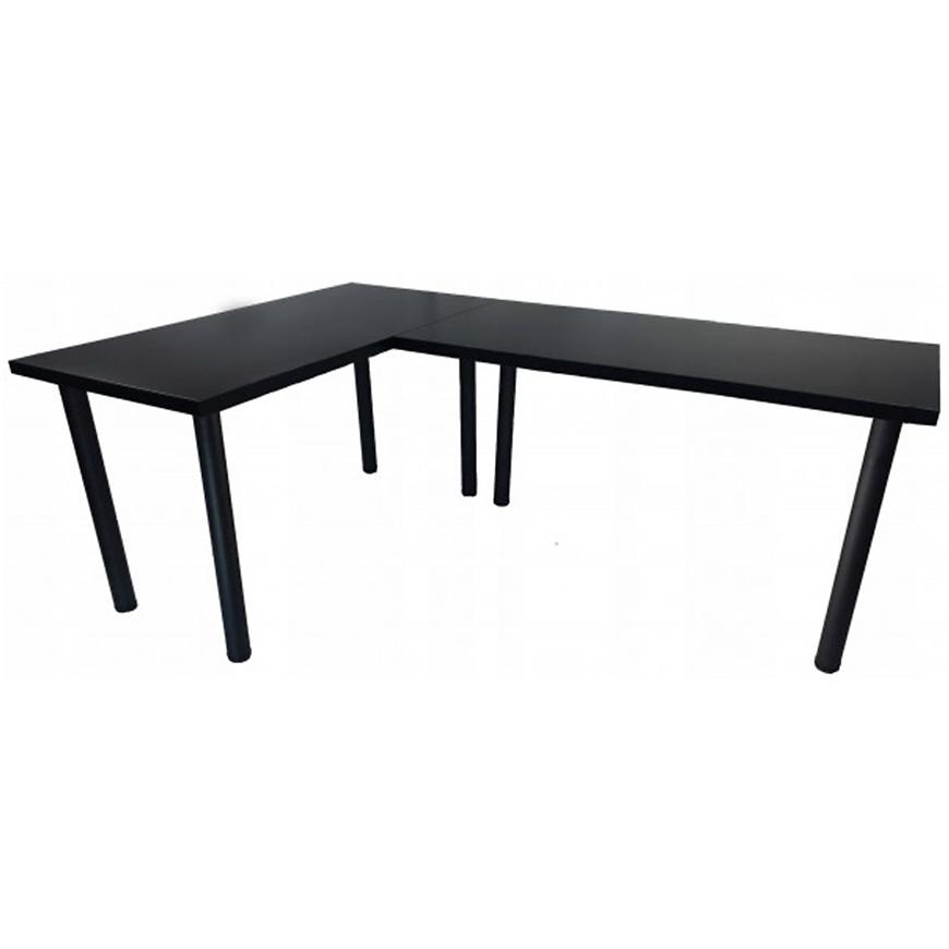 Biurko Gamingowe Narożne Top Czarne 180x120x2.8 Model 0