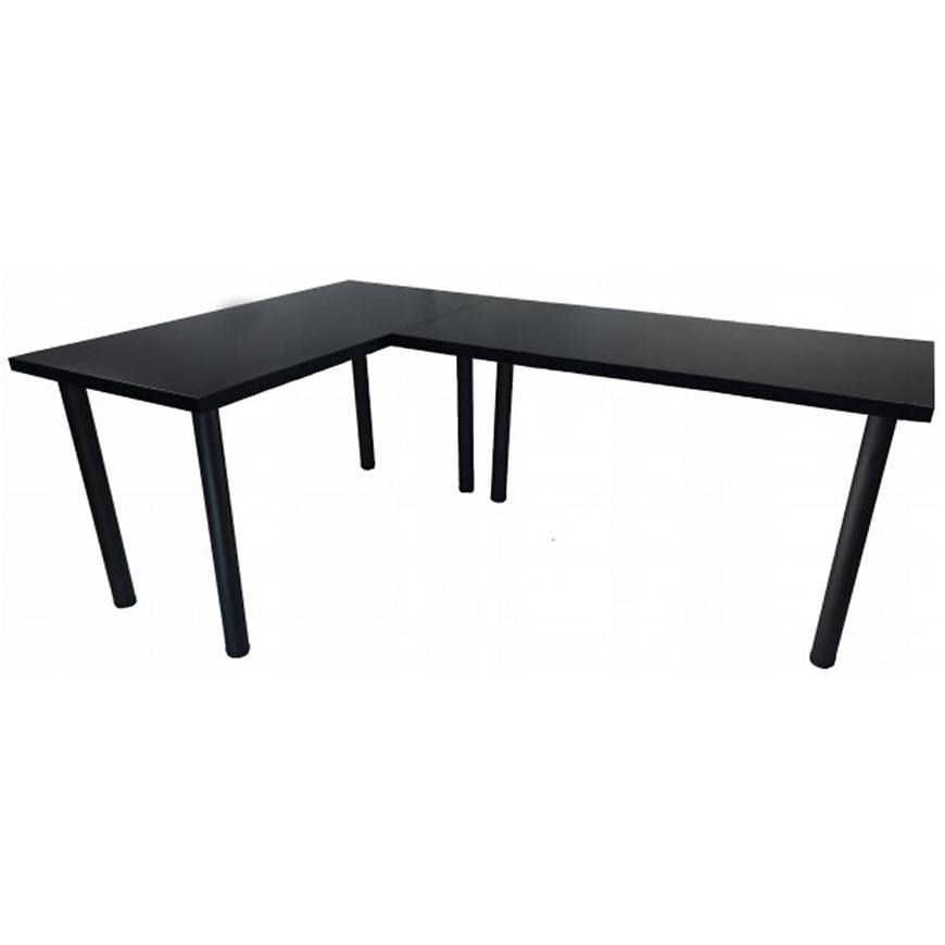 Biurko Gamingowe Narożne Top Czarne 240x160x3.6 Model 0