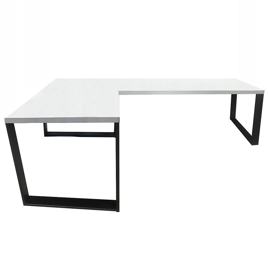 Biurko Gamingowe Narożne Loft Top Białe 240x160x3.6 Model 0