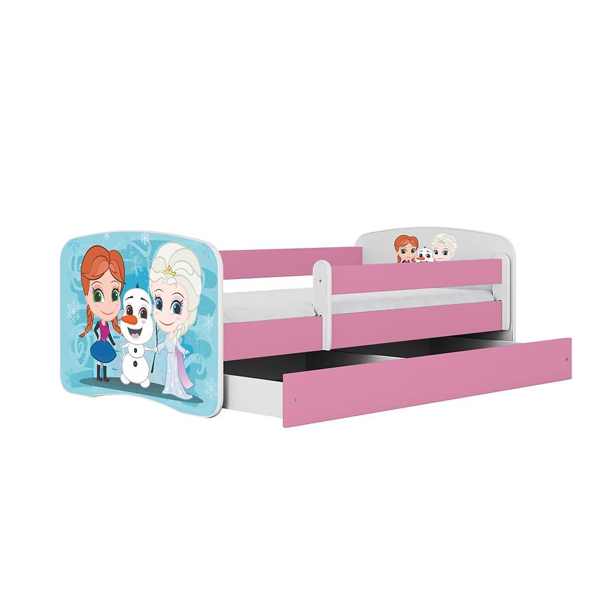 Łóżko Dziecięce Babydreams+Sz+M Różowe 80x180 Kraina Lodu