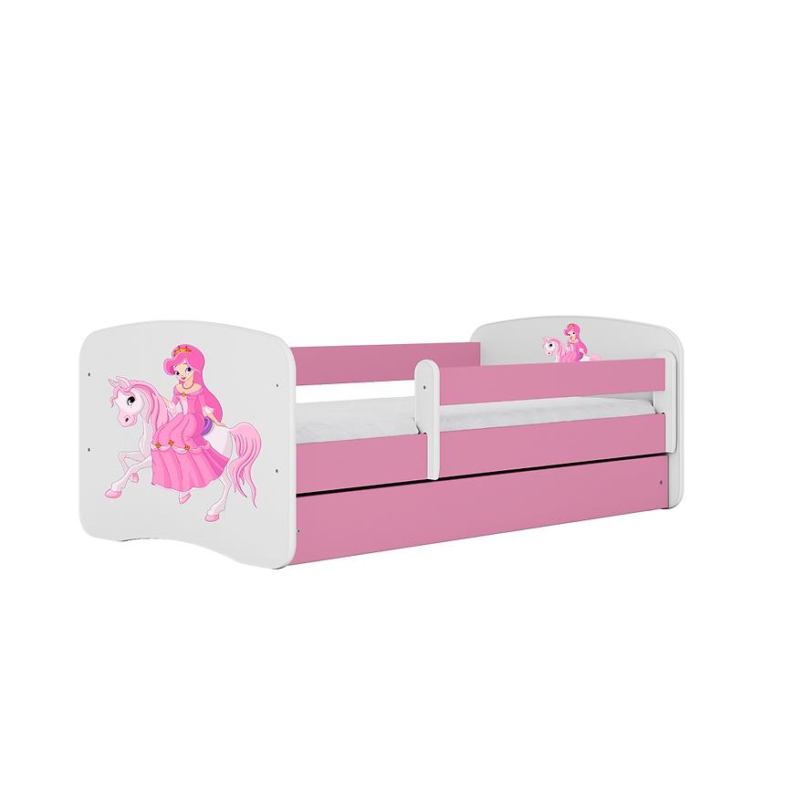 Łóżko Dziecięce Babydreams+Sz+M Różowe 80x180 1 Księżniczka