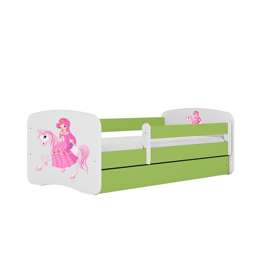 Łóżko Dziecięce Babydreams+Sz+M Zielone 80x180 1 Księżniczka