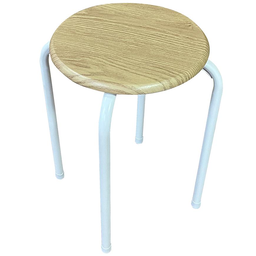 Taboret DR-N-657 Axel 10895 biały/naturalny