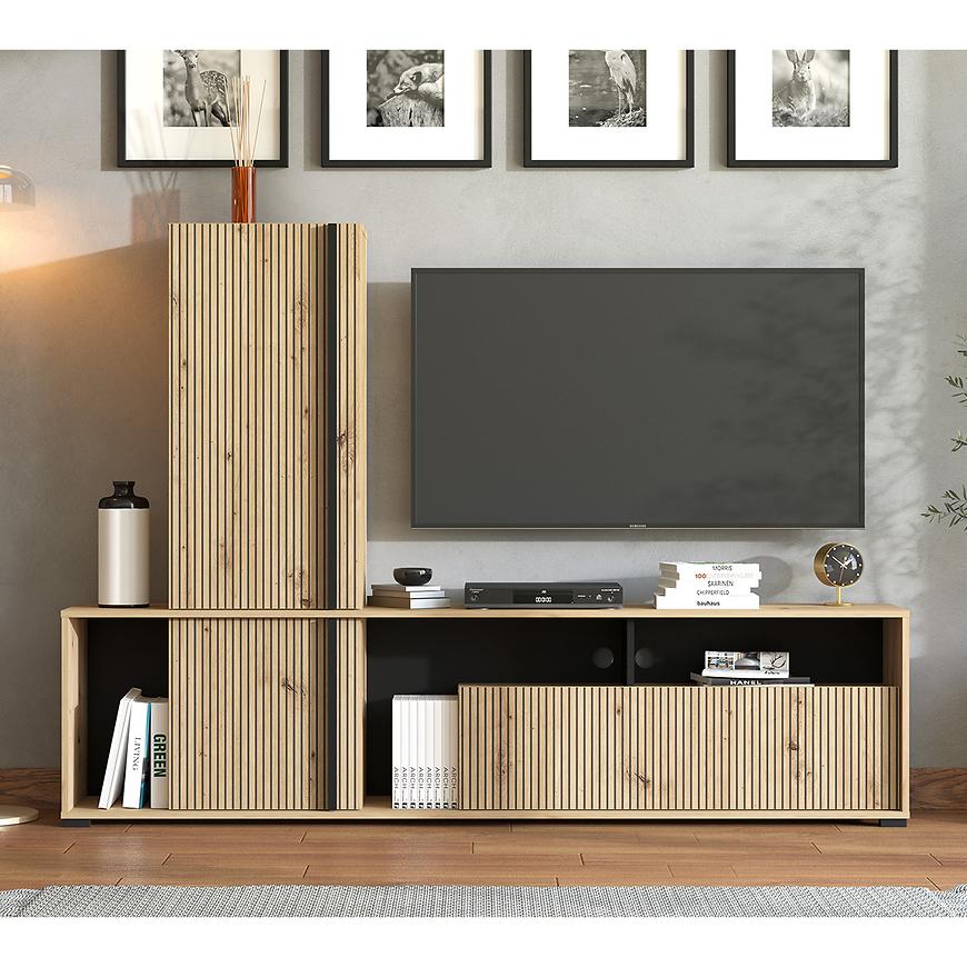 Meblościanka Chania Artisan/Czarny 11013496
