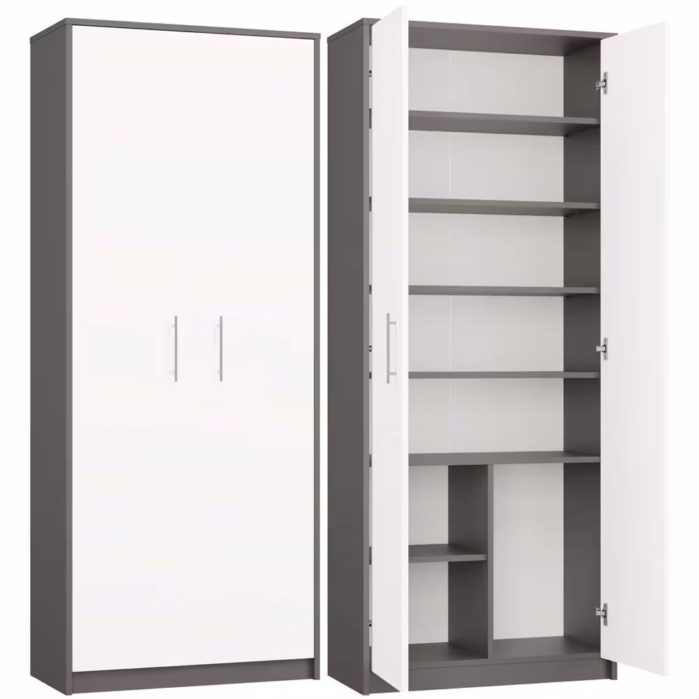 Regał Rado 2D antracyt/biały