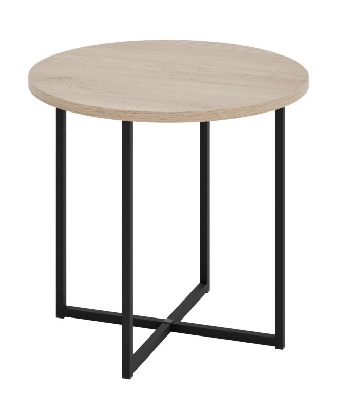 Stolik okrągły Alto 50 cm dąb cremona/czarny