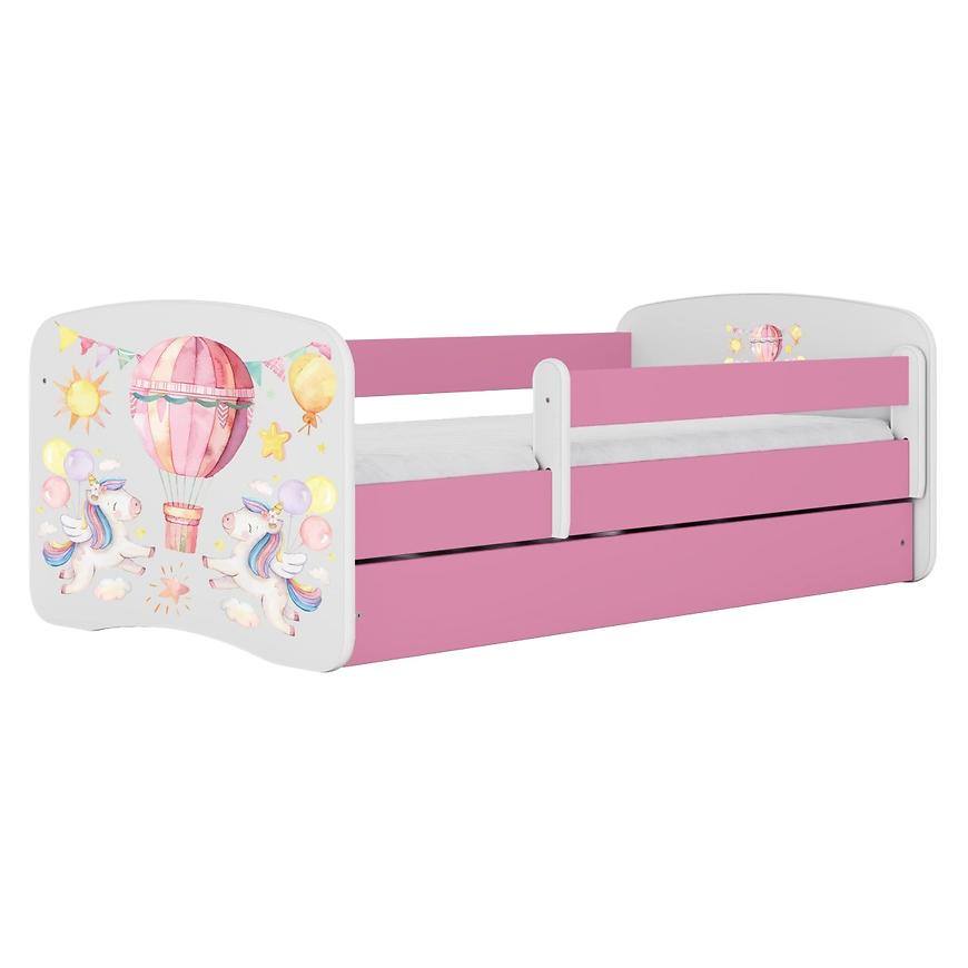 Łóżko dziecięce Babydreams+SZ+M różowy 70x140 balonik