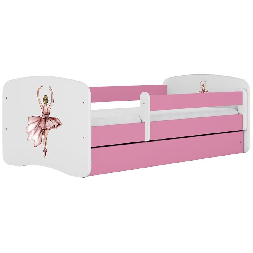Łóżko dziecięce Babydreams+SZ+M różowy 80x160 baletnica