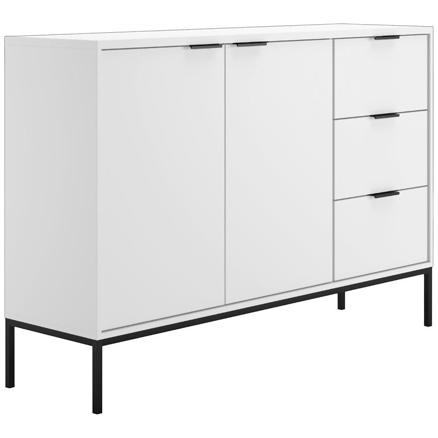 Komoda Austin biały/czarny