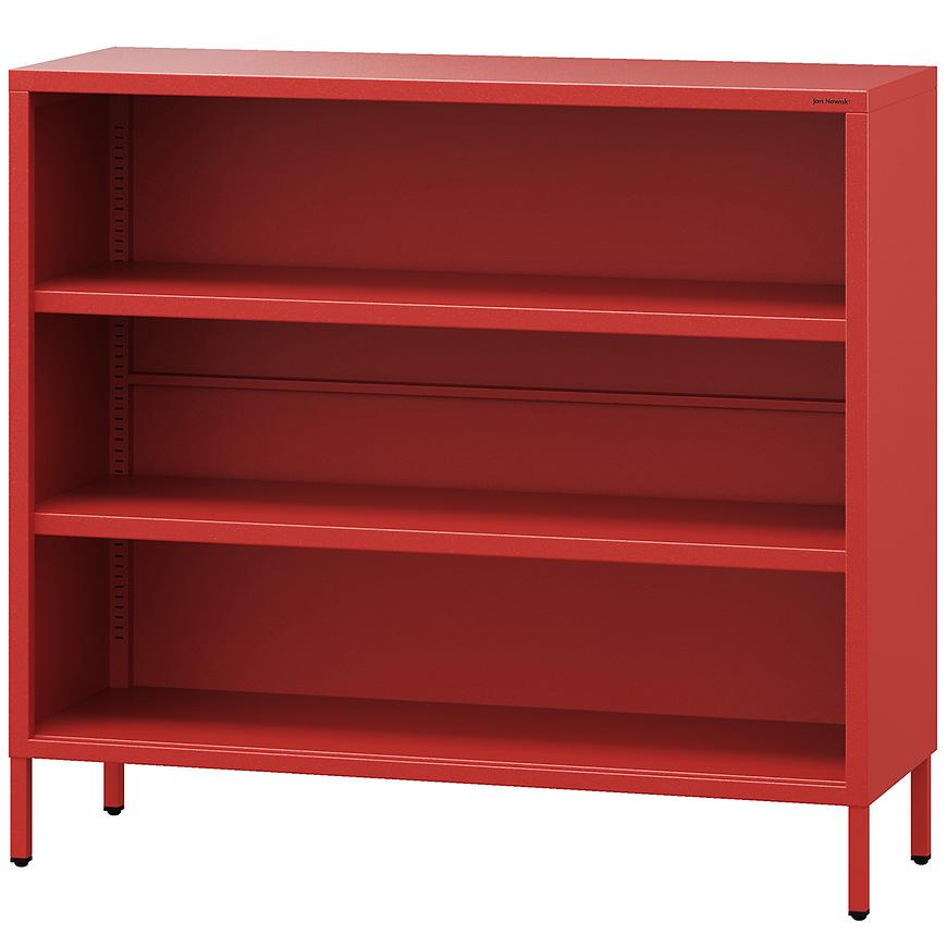 Regał Metalowy Niski Luca Modern Red