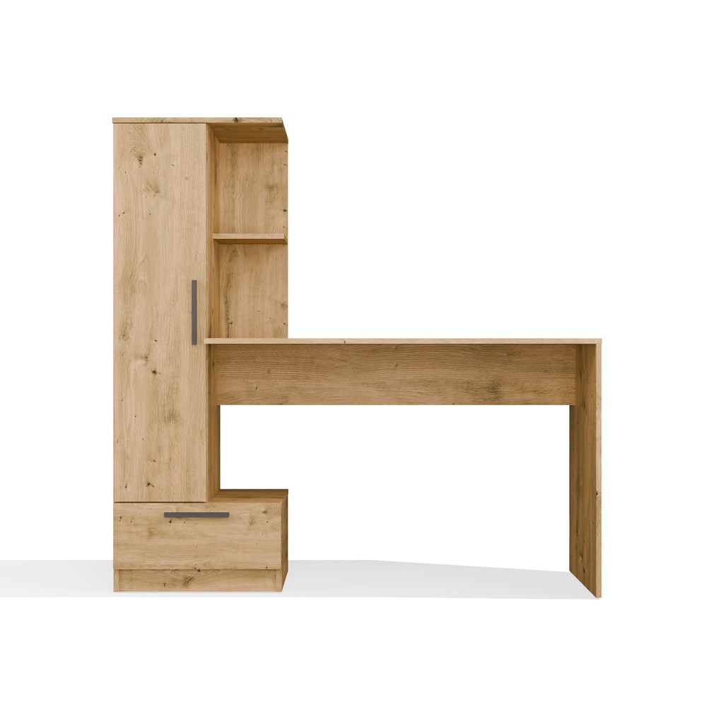 Biurko z regałem Osmo dąb artisan