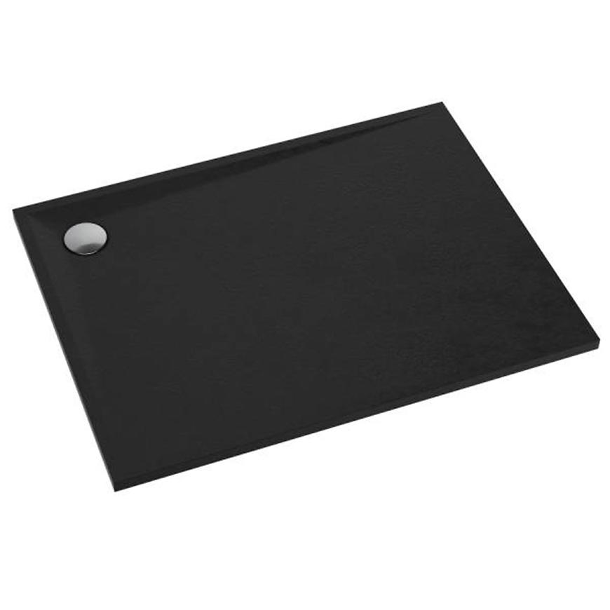 Brodzik prostokątny AQM12465CST 80X100X3 czarny