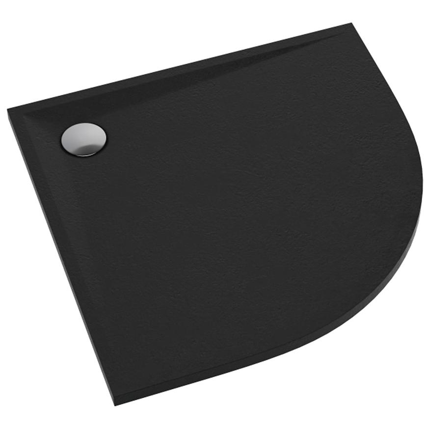 Brodzik półokrągły AQM12463CST 80X80X3 czarny