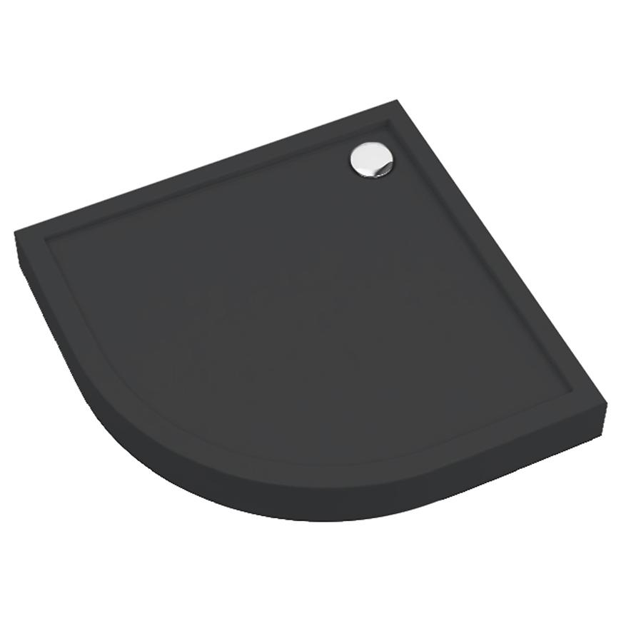 Brodzik półokrągły Black Mat 90x90x12 R55 Espera Plus AQM4634CMG
