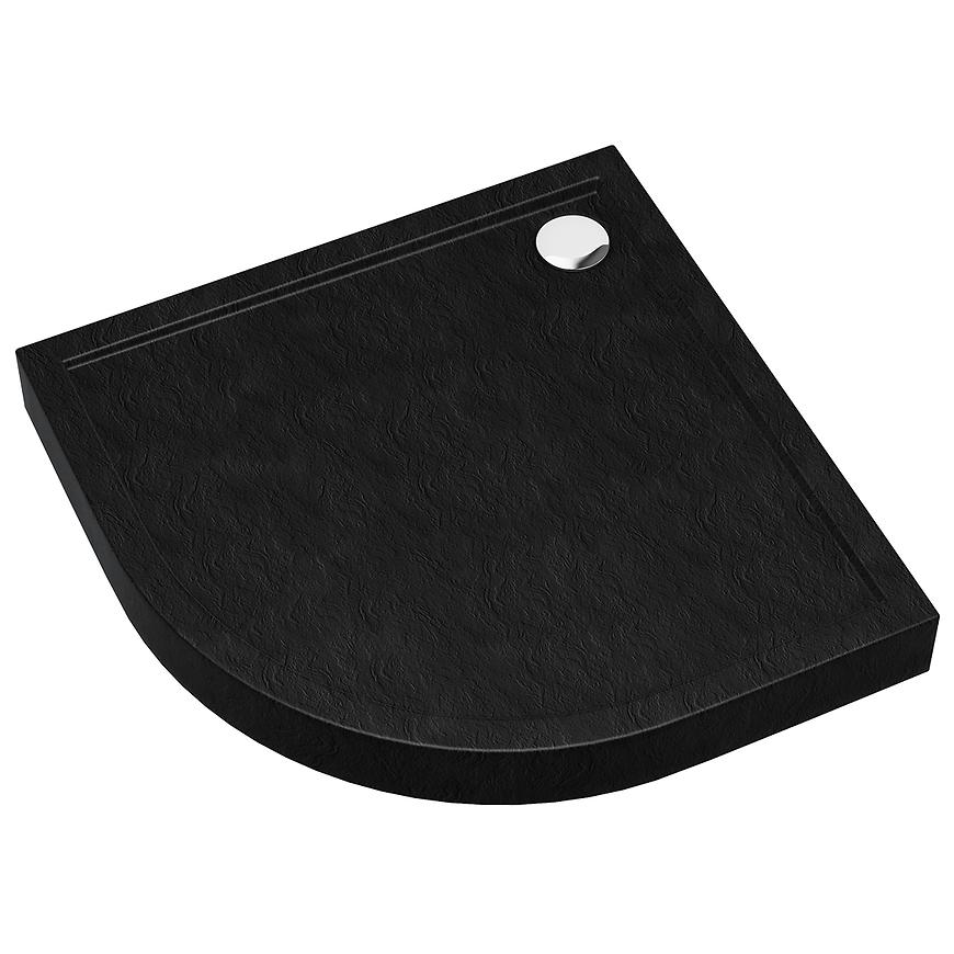 Brodzik półokrągły Black Stone 90x90x12 R55 Espera Plus AQM4634CST