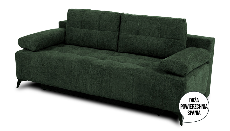 Sofa rozkładana Imperia zielony