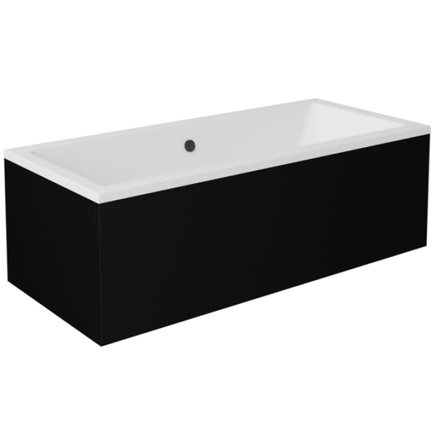 Obudowa wanny prostej Quadro 155/70 czarna