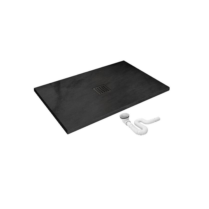 BRODZIK PROSTOKĄTNY ROCK BLACK 80X120 K4579