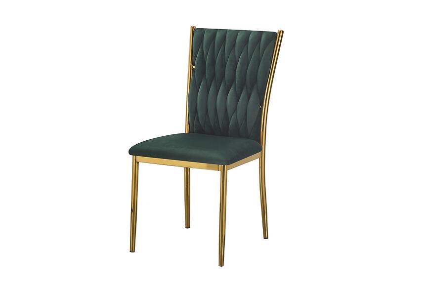 Krzesło Glamour 12510 zielone/złote