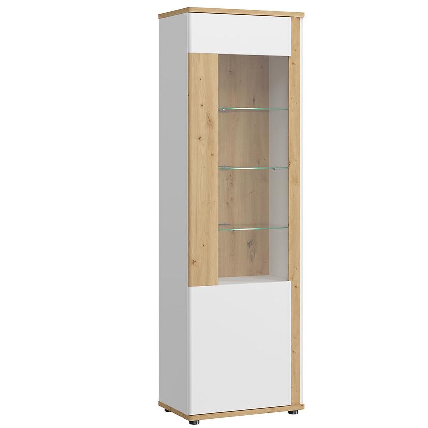 Witryna Avila 1D AILV01 biały/dąb artisan