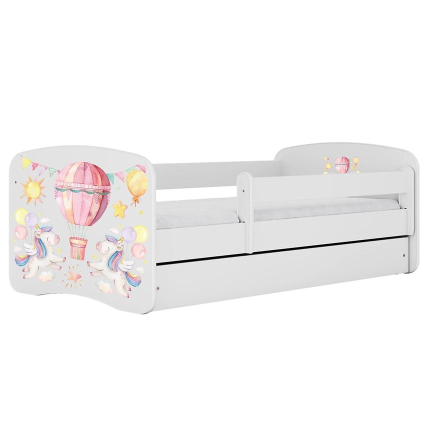 Łóżko dziecięce Babydreams+SZ+M biały 70x140 balonik