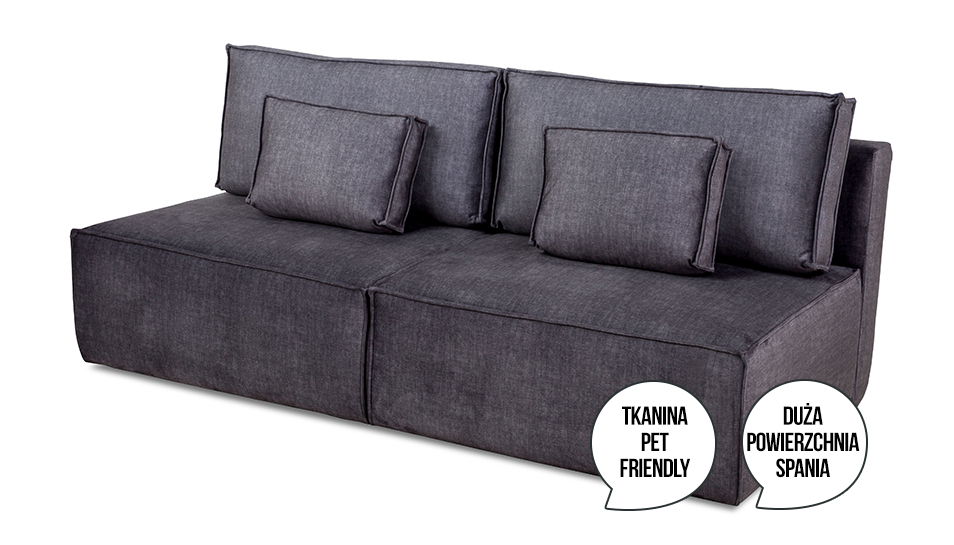 Sofa rozkładana Goya szary