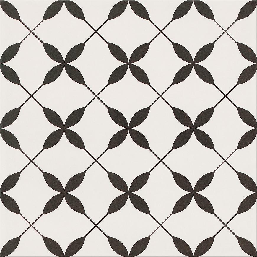 Gres Patchwork Clover Black Pattern 29,8/29,8
