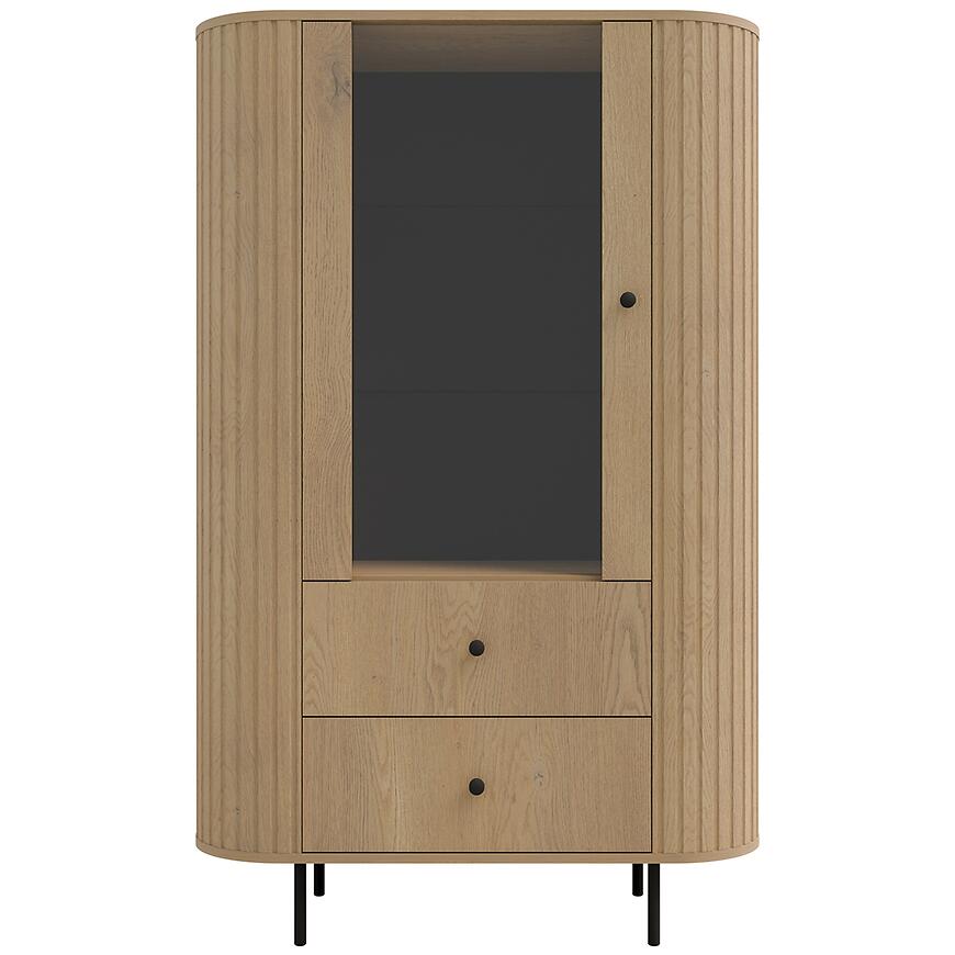 Witryna Ovalio 112 1f 2s Dąb Cremona