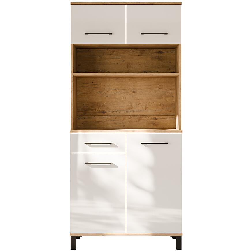 Buffet Linda Biały/Dąb Lancelot 80 (VIGO)