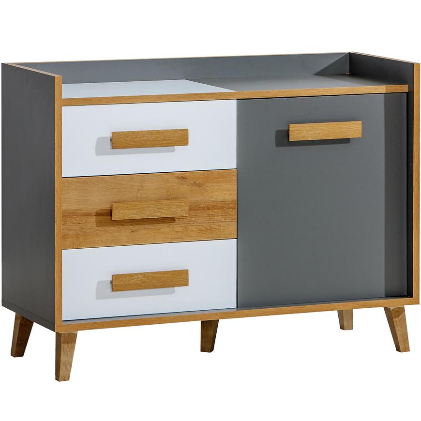 Komoda W6 Werso Riviera/Biały Bryl/Antracyt