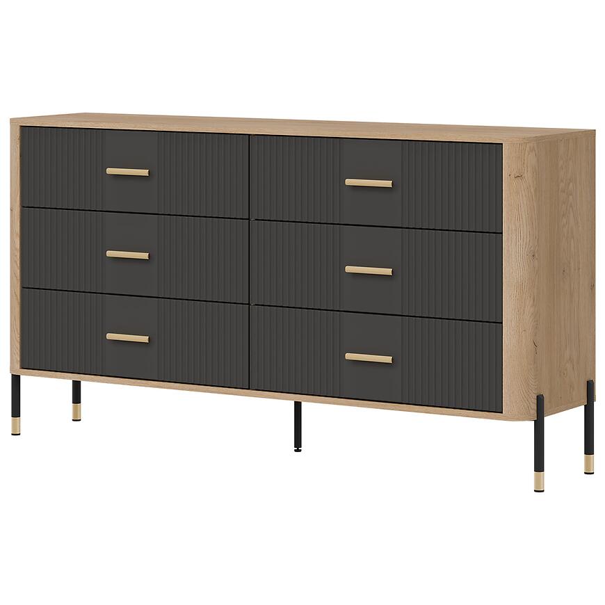 Komoda Dante Dt05  Dąb Cremona/Antracyt