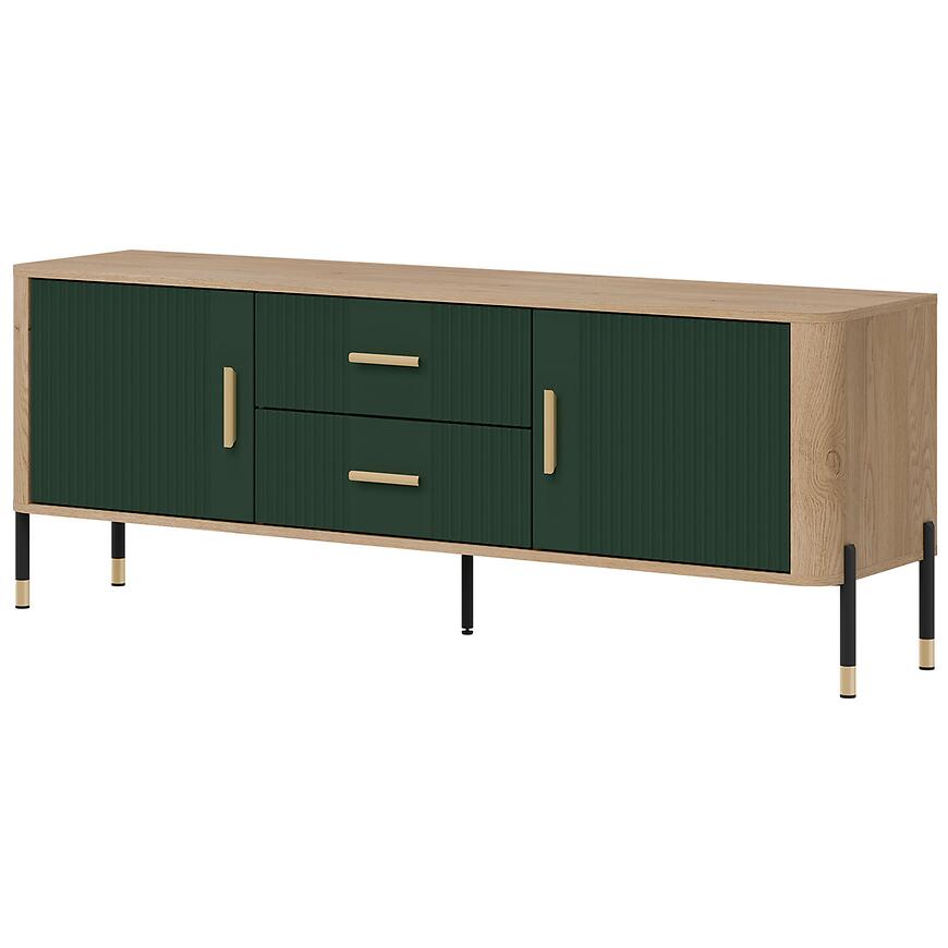 Komoda Dante Rtv Dt01 Dąb Cremona/Zielony