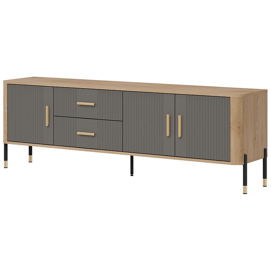 Komoda Dante Rtv Dt02 Dąb Cremona/Szary
