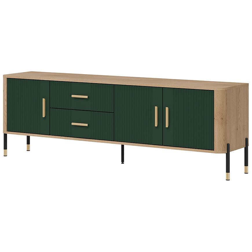 Komoda Dante Rtv Dt02 Dąb Cremona/Zielony