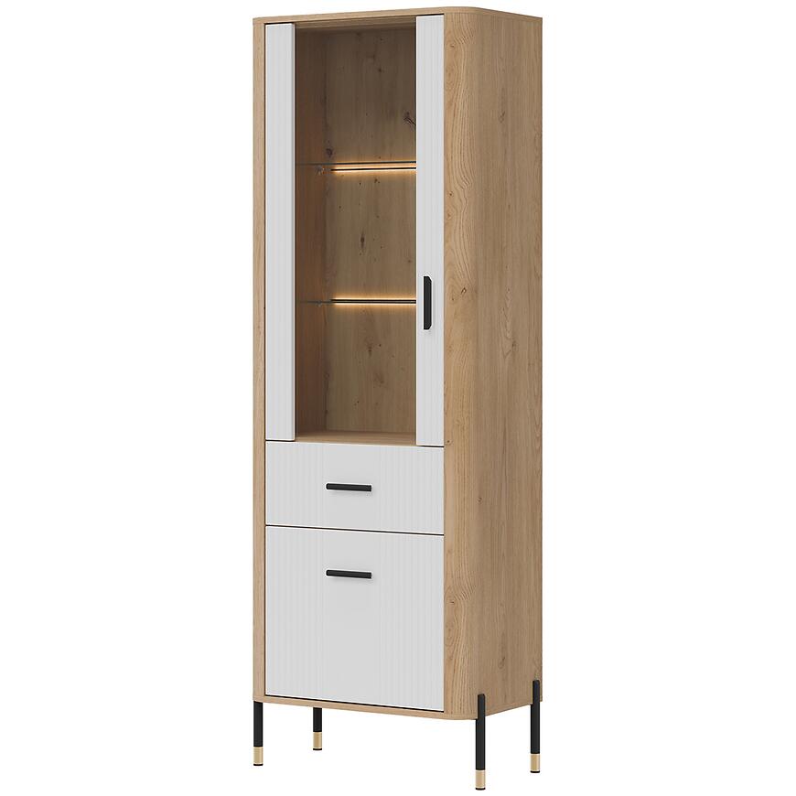 Witryna L/P Dante Dt13 Dąb Cremona/Biały