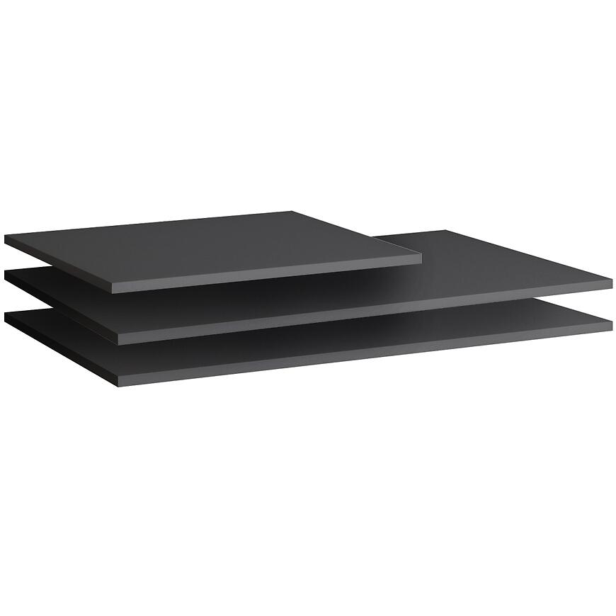Półki do szafy Marbella/Alicante 250 czarny (komplet 3 szt)