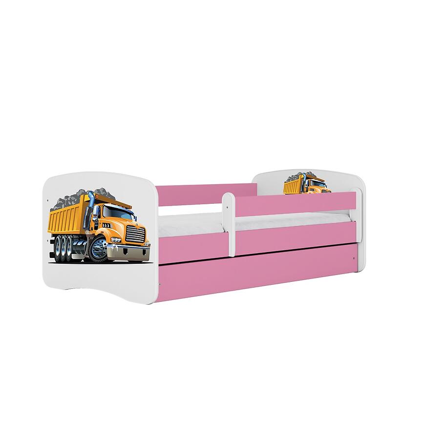 Łóżko dziecięce Babydreams+Sz+M Różowe 80x160 Ciężarówka