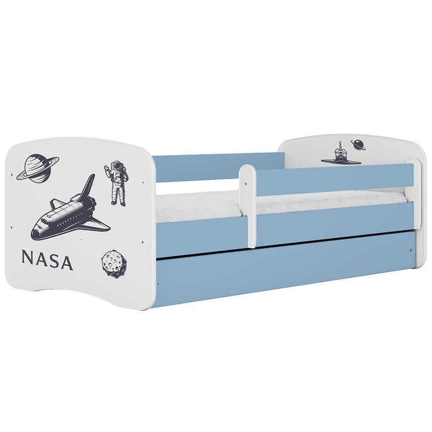 Łóżko dziecięce Babydreams+SZ+M niebieski 70x140 Nasa