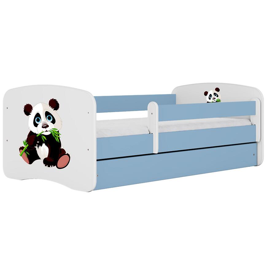 Łóżko dziecięce Babydreams+SZ+M niebieski 70x140 panda 2
