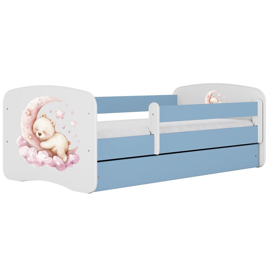 Łóżko dziecięce Babydreams+SZ+M niebieski 80x180 sen