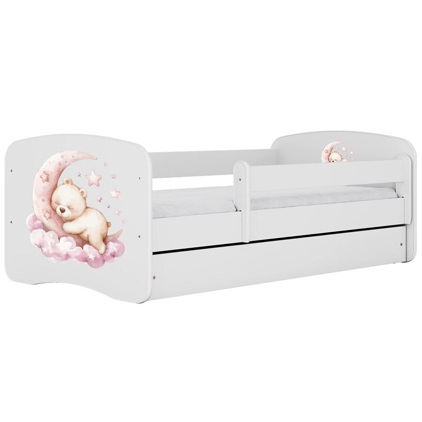 Łóżko dziecięce Babydreams+SZ+M biały 80x180 sen