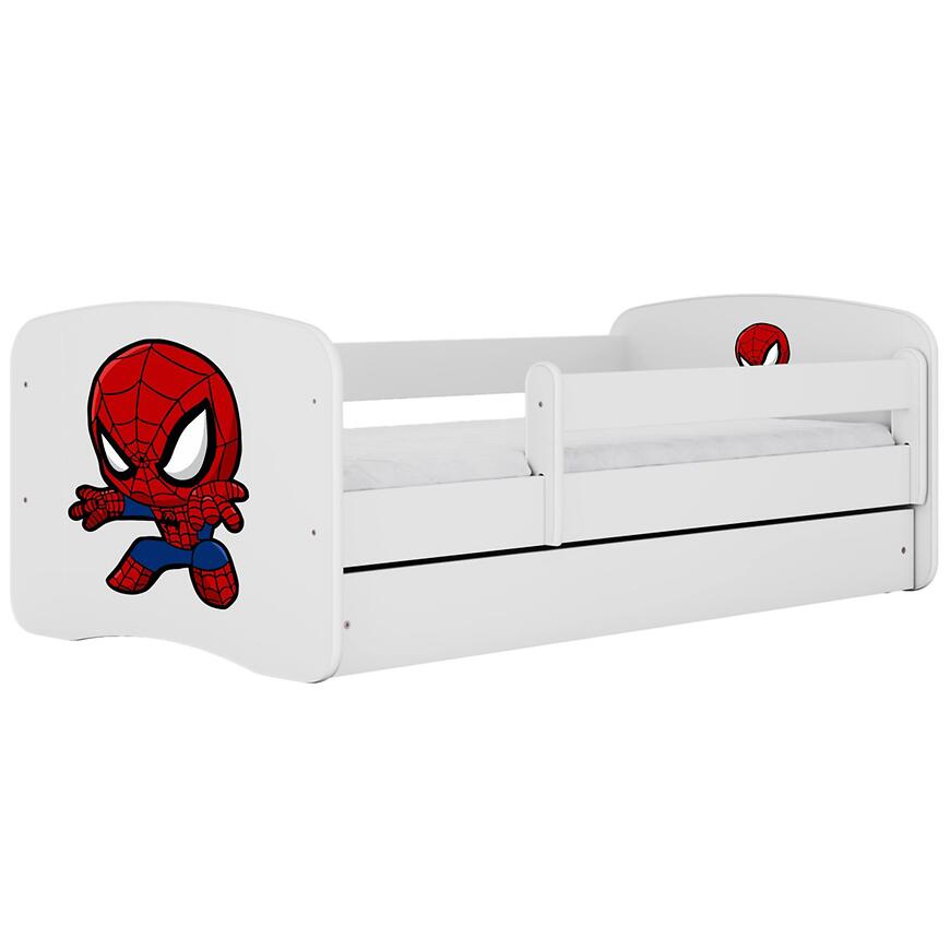 Łóżko dziecięce Babydreams+SZ+M biały 80x180 Spider-man