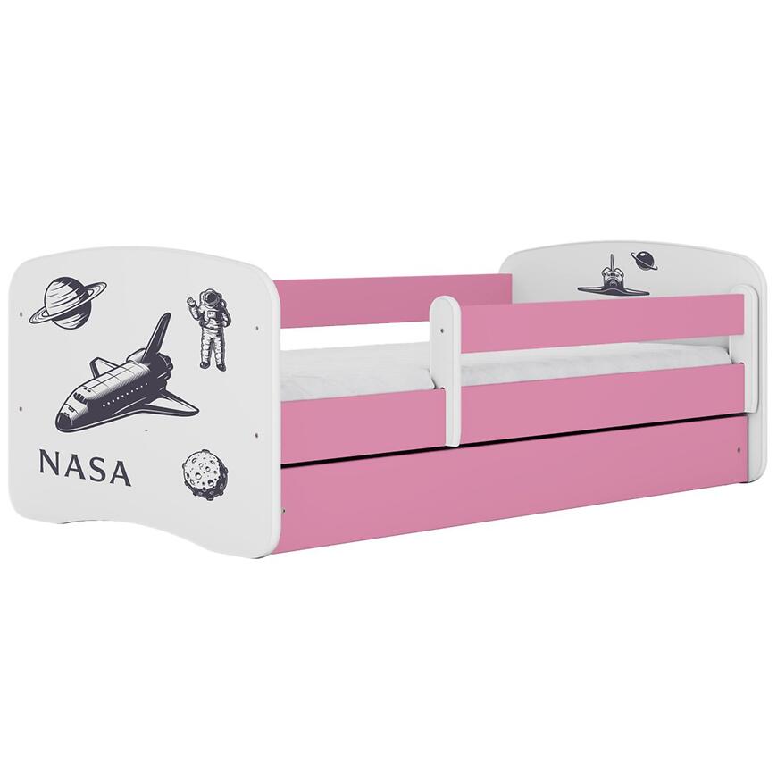 Łóżko dziecięce Babydreams+SZ+M różowy 80x180 Nasa